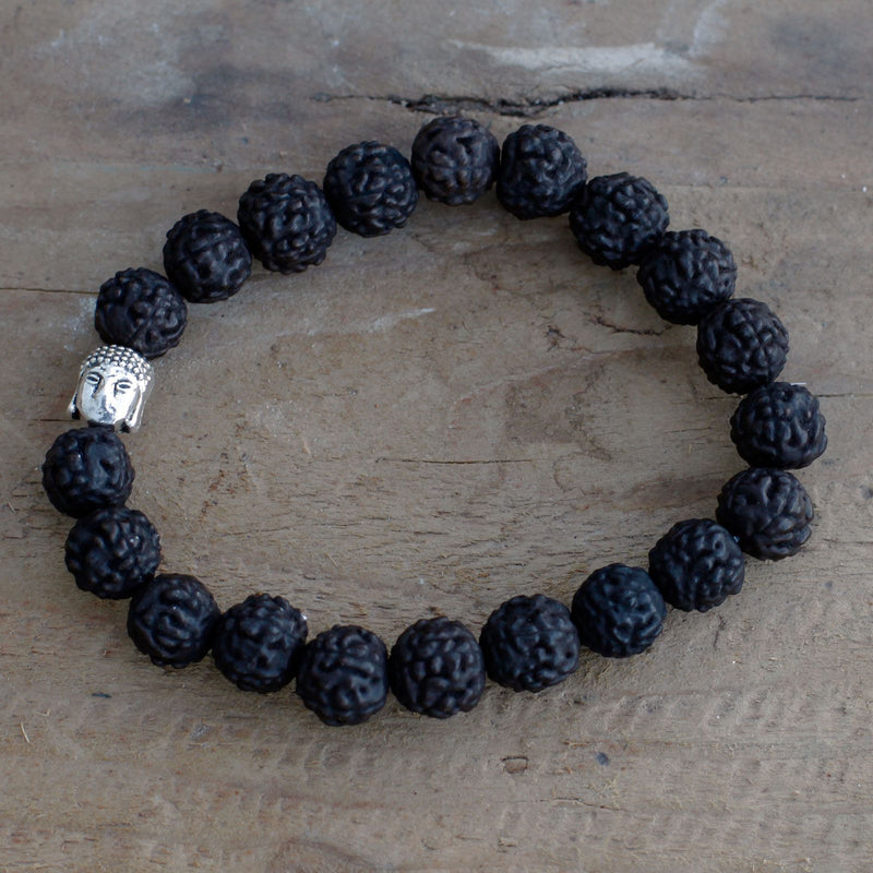 Rudraksha Buddah Bangle Mala - Dark product image