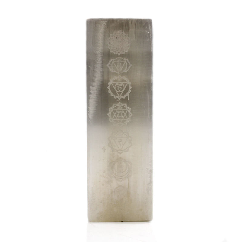 Selenite Block Lamp 25cm - Chakra Lamp product image