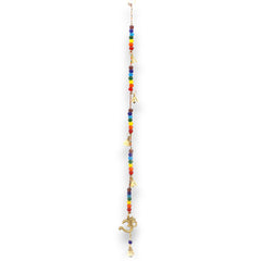 Indian Chimes - Brass OM with Chakra Beads String Bells 53cm product image 2