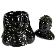 Sitting Buddha Oil Burner - Black product image 2