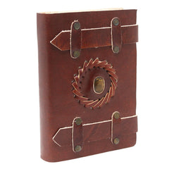 Leather Tigereye with Belts Notebook (6x4") product image