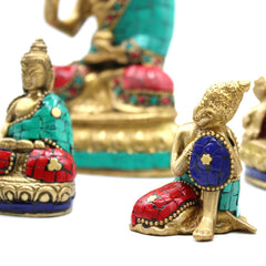 Brass Buddha Figure - Lrg Head - 11.5 cm product image 6