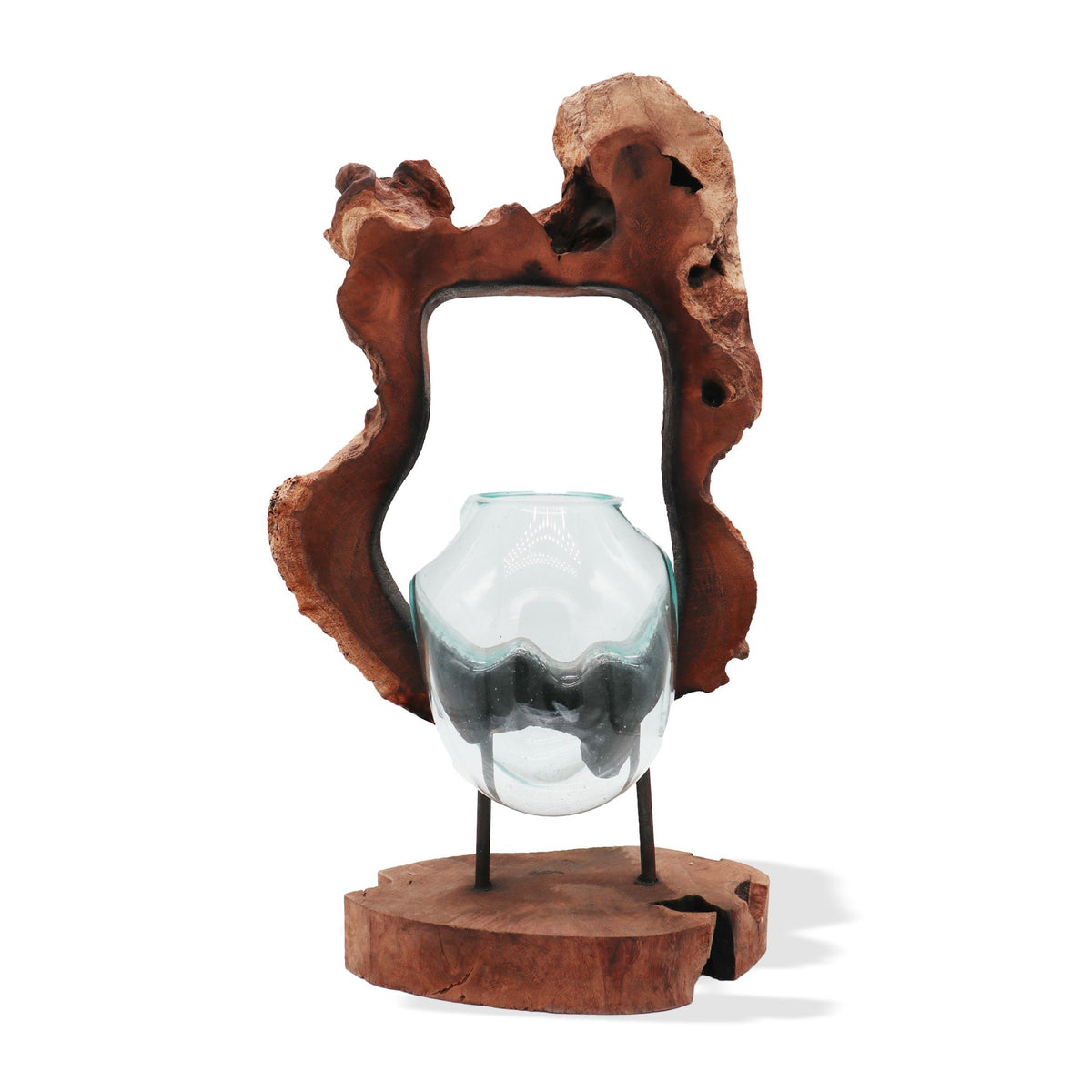 Molton Glass Hanging Art Vase on Wood product image 2