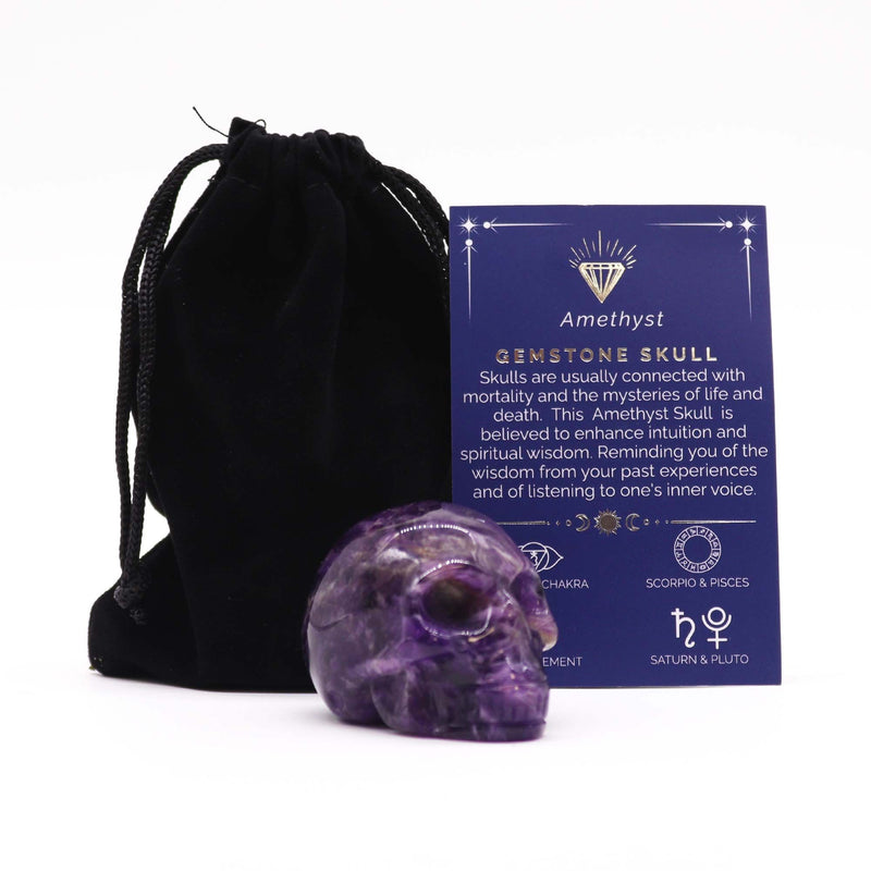 Gemstone Lrg Skull - Amethyst product image