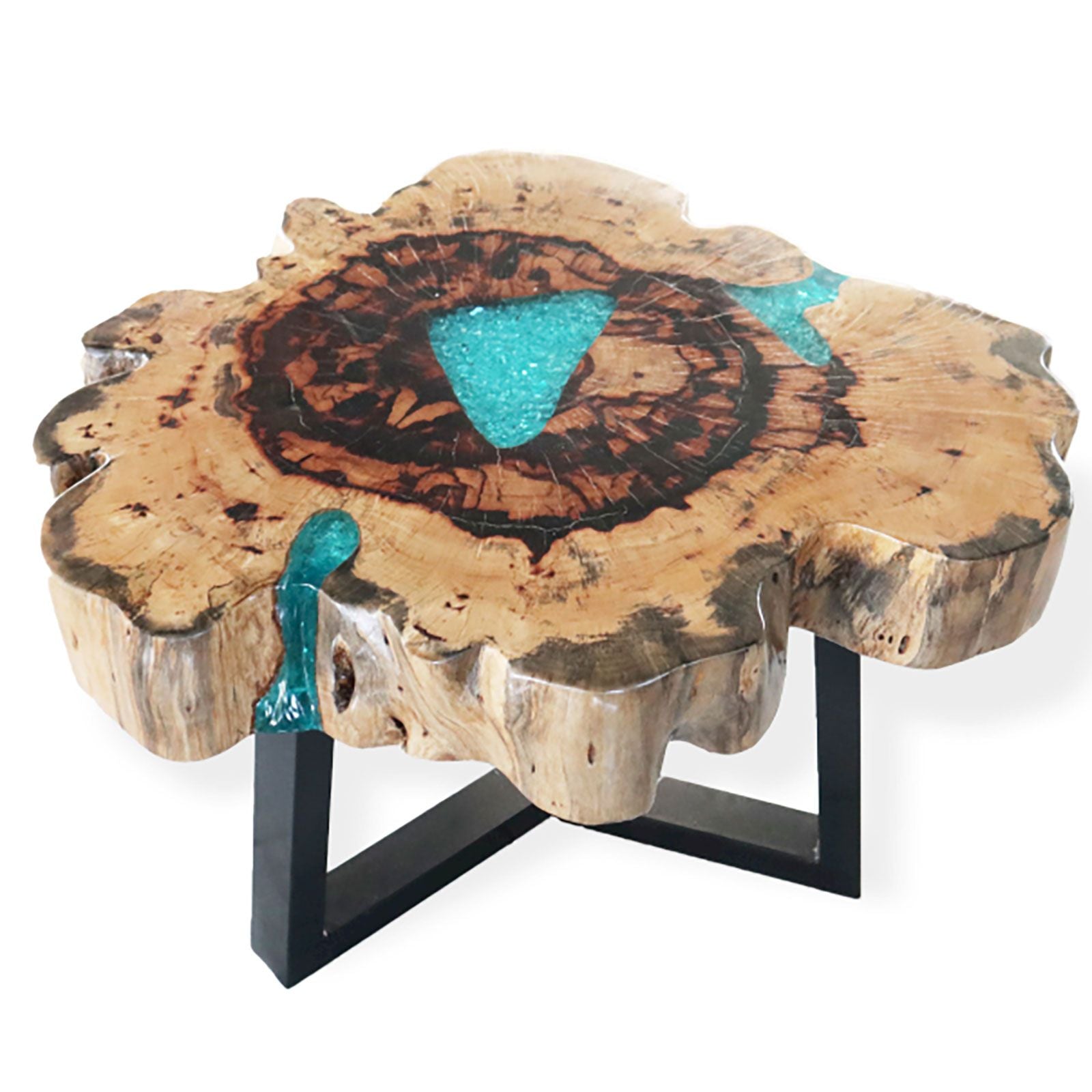 Tamarind and Resin Coffee Table - Aqua product image