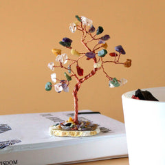 Gemstone Tree - Multi Stones on Natural Agate Base (35 stones) product image