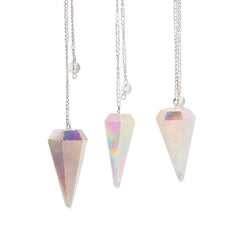 Six Sided Pendulum - Aurora Crysta Angel White - 4cm product image 3