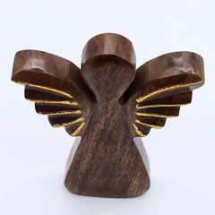 Large Mango Wood Angel - Gold Decor product image 6