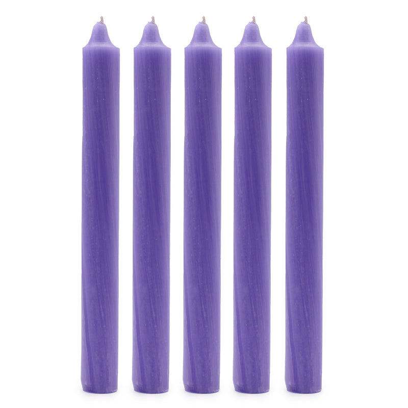 Solid Colour Dinner Candles - Rustic Lilac - Pack of 5 product image