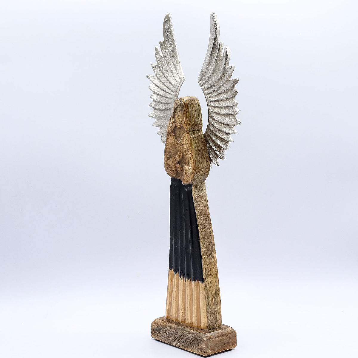 Large Mango Wood Gardian Angel Metal Wings & Enamel Detail product image 3
