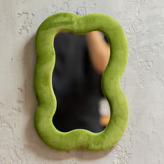 Soft Squiggly Mirror - Large Cloud - Moss Green (33.4x23.5x2.3cm) product image 5