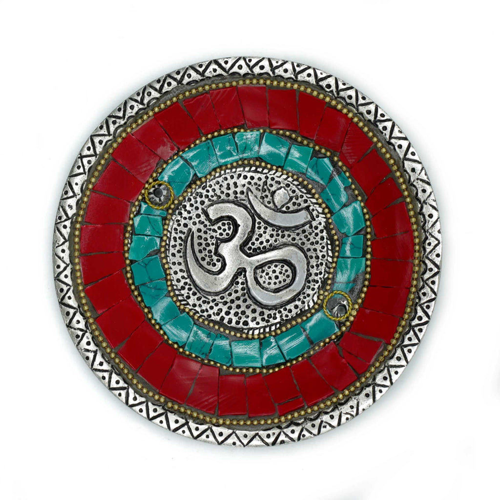 Om Plate Tibetan Decor Cone & Stick Holder product image