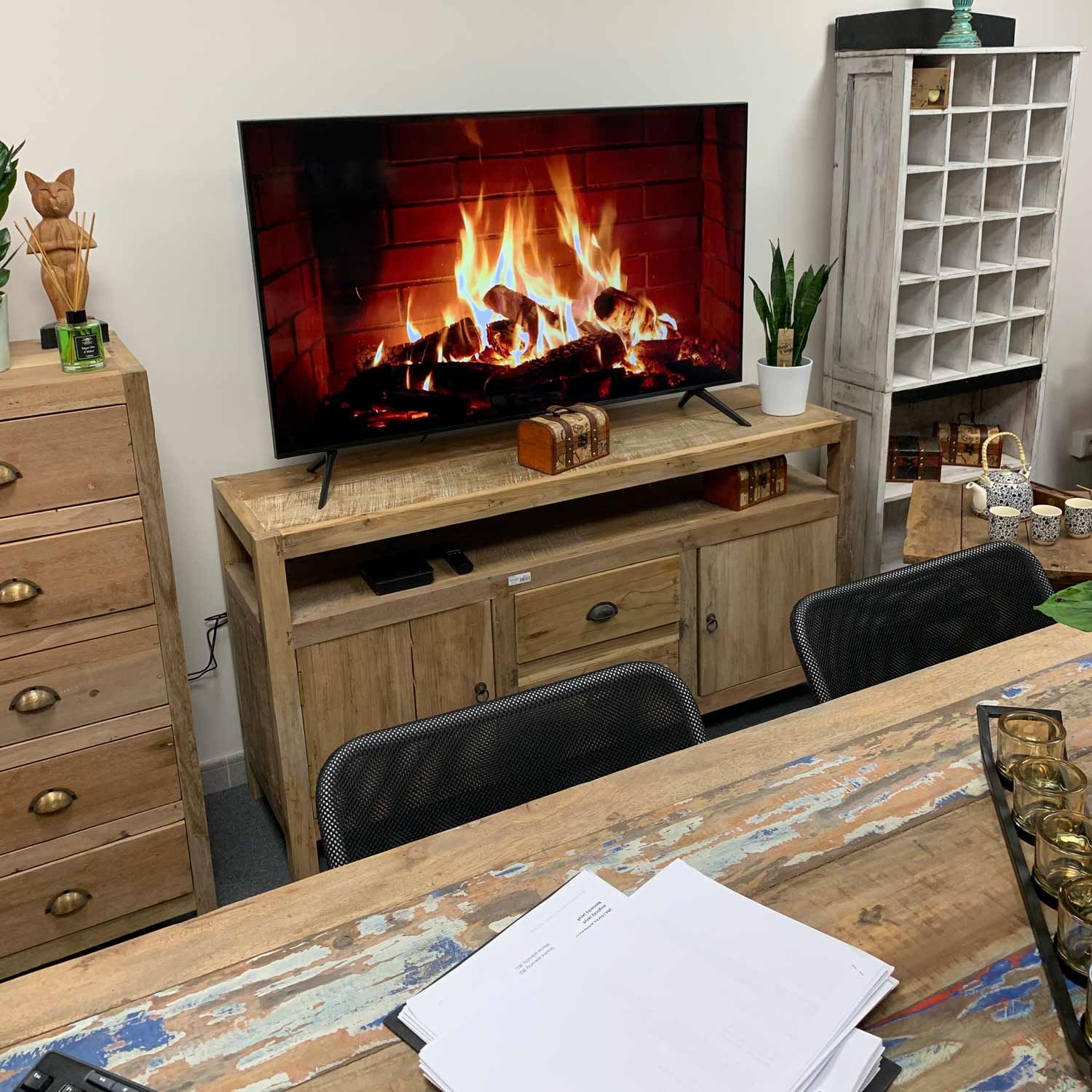 Large TV Stand - Recycled Wood product image