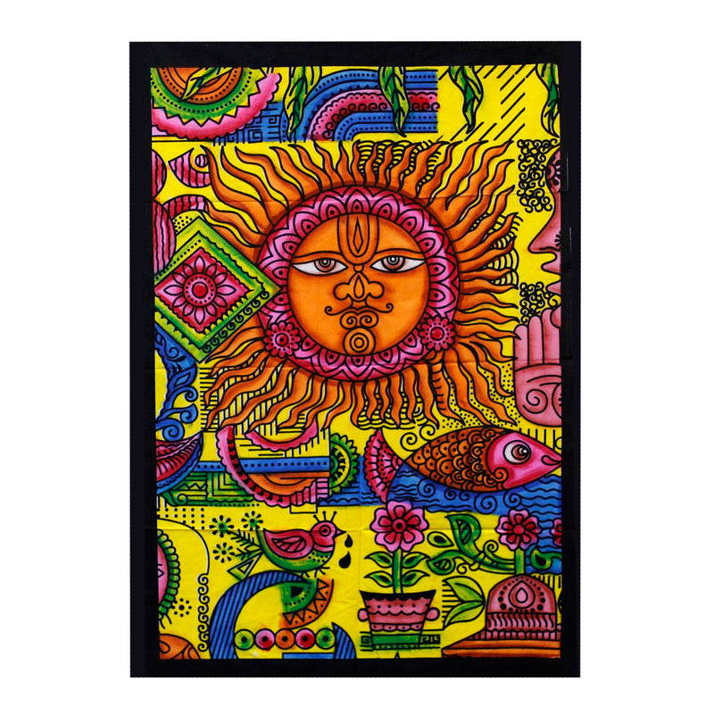 Handbrushed Cotton Wall Art - Sun product image