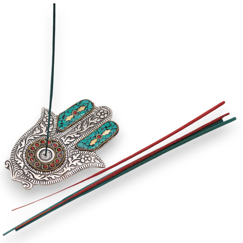 Green Small Hamsa Incense Holder product image