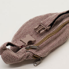 Cotton Hemp Style Belt (or Fanny) Bag - Wine