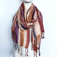 Lrg Indian Boho Scarves - 28x72cm - Random Greens product image 2