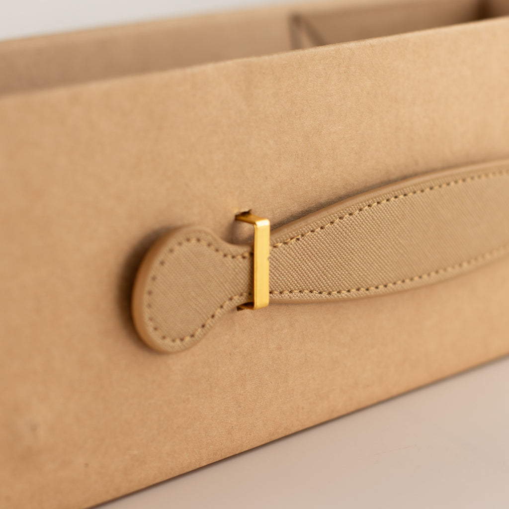Flat Pack Gift Box - Wine Box Shape (33.5x10x10.5cm) - Brown Craft - product image 6
