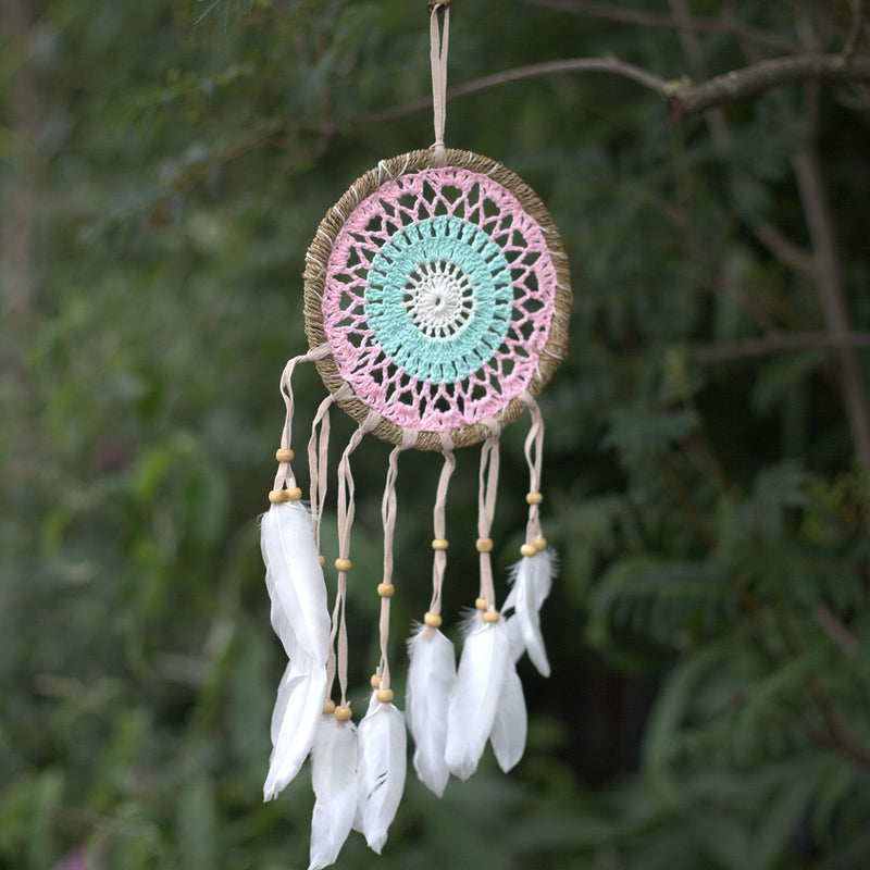 Pastel Pink Macramé Dream Catcher 16cm (asst colours) product image