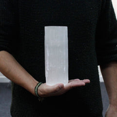 Selenite Cylinder Candle Holder - 20 cm product image 2