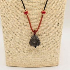 Cool Gemstone Pendants - Sliver Obsidian Buddha product image 4