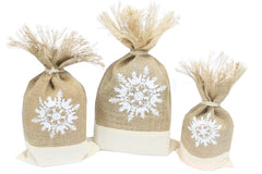 Danish Pouch Set of 3 - White & Snowflake product image 4