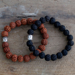Rudraksha Buddah Bangle Mala - Dark product image 7