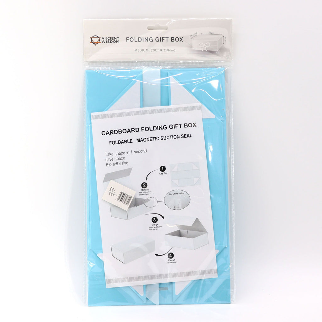 Flat Pack Gift Box - Medium Square (20x18.2x8cm) - Baby Blue product image 3