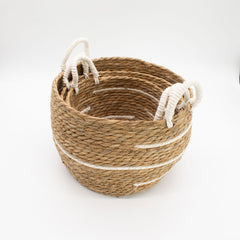 Cotton & Seagrass Large Baskets – Natural Stripes – Set of 3 product image 2