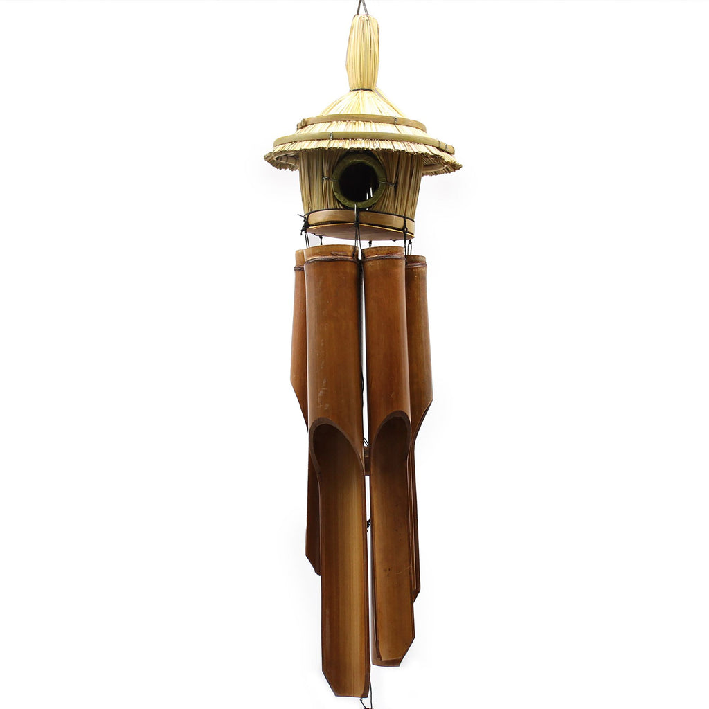 Lrg Round Seagrass Bird Box with Chimes 56x20cm product image 3