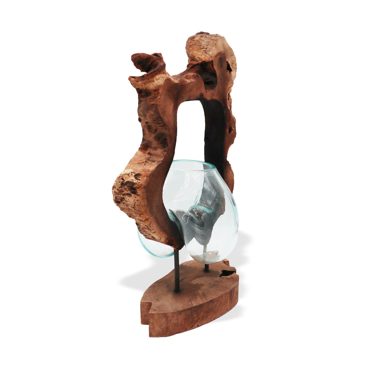 Molton Glass Hanging Art Vase on Wood product image 3