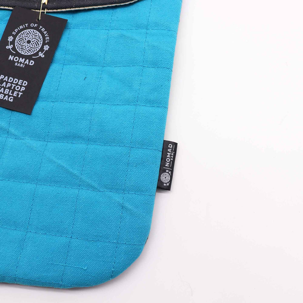 Laptop Padded Pouch - Terrific Turquoise - 14oz Stonewash - product image 5