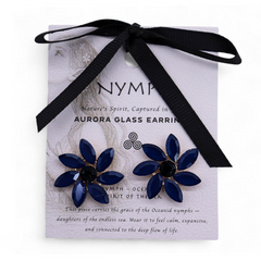 Royal Blue - Vintage Glass - Flowers - Earrings product image 4