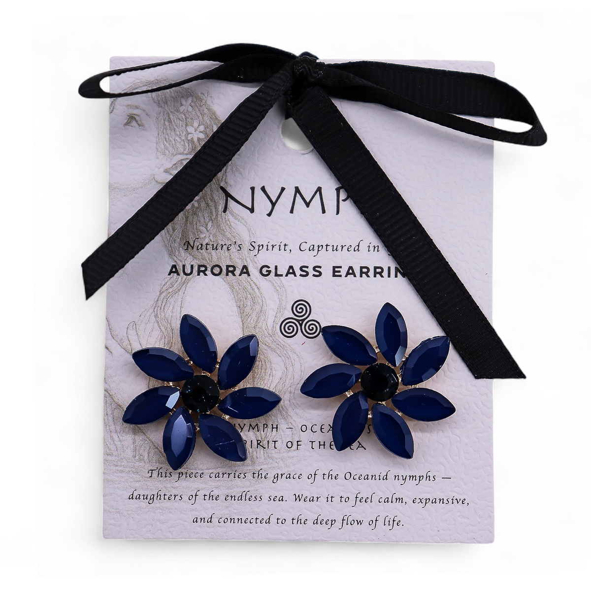 Royal Blue - Vintage Glass - Flowers - Earrings product image 4