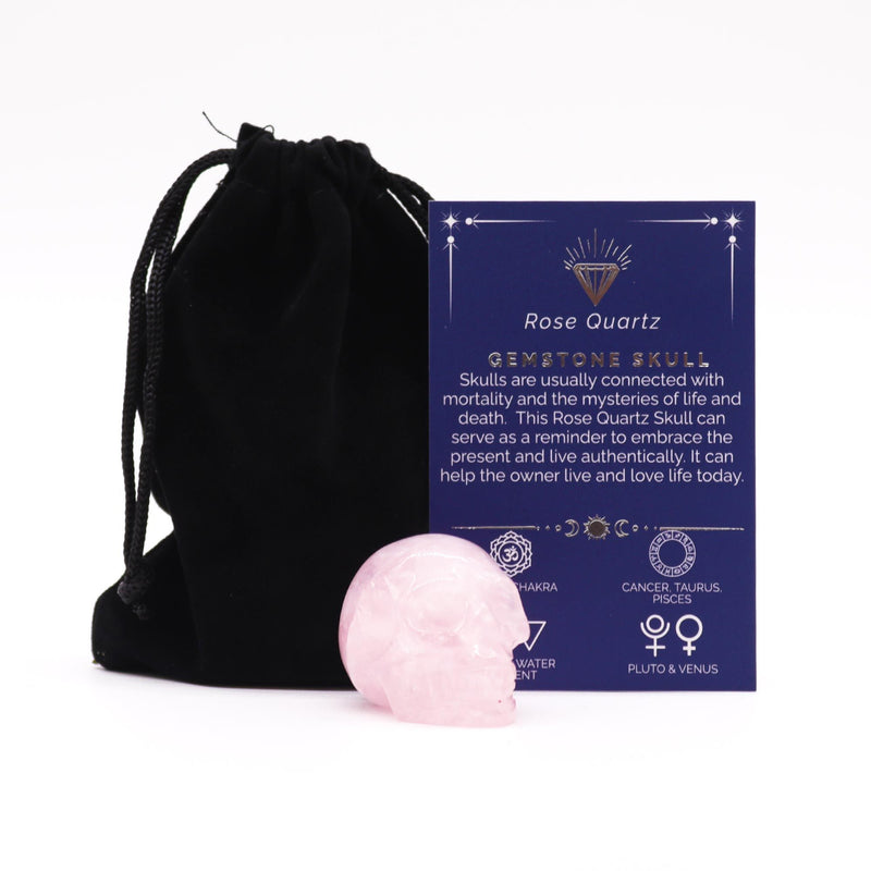 Gemstone Small Skull - Rose Quartz product image
