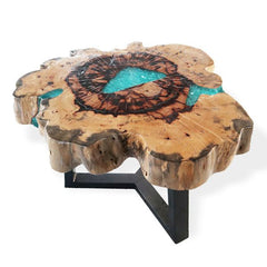 Tamarind and Resin Coffee Table - Aqua product image 2
