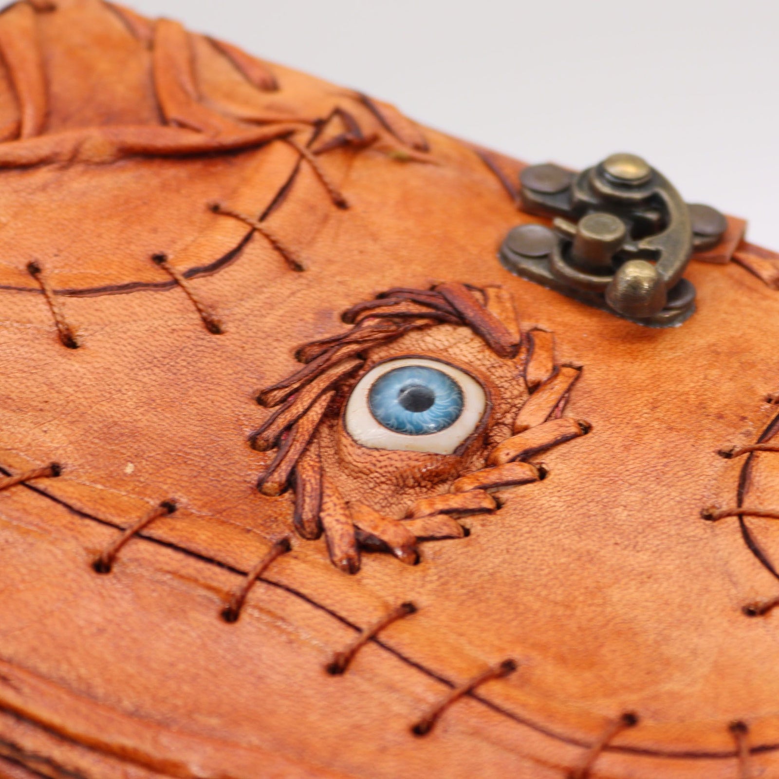 Light Brown Tan Book - Evil Eye Decor - 160 Deckle Edges Pages - 17x12.5cm product image