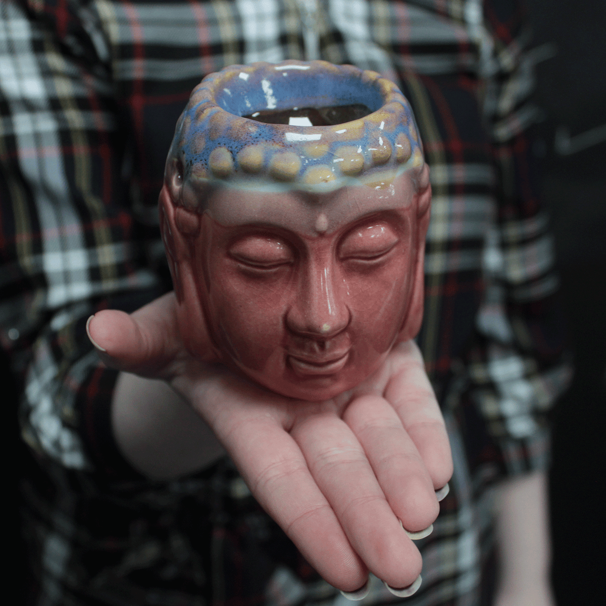 Buddha Oil Burner - Rose & Teal product image