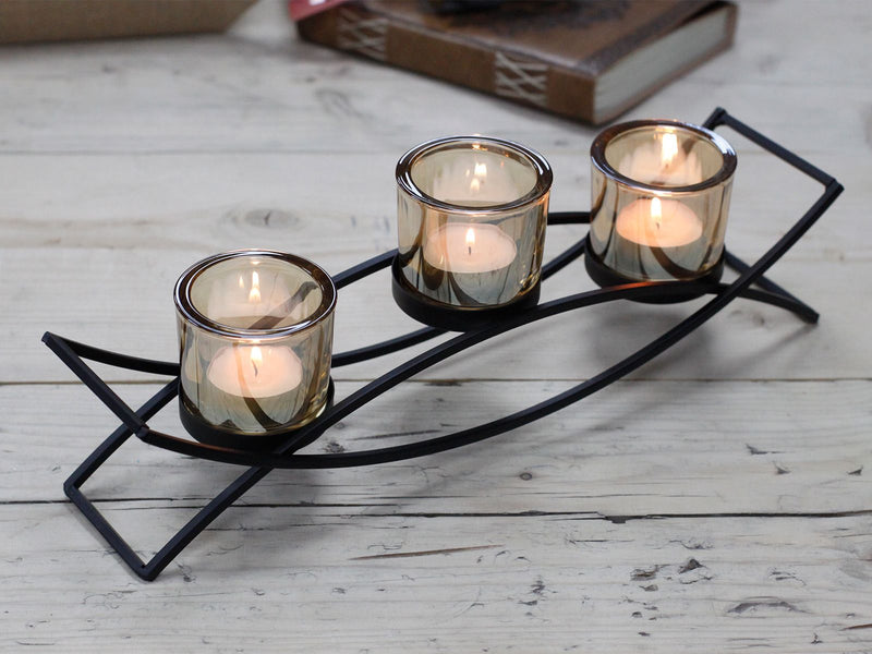 Centrepiece Iron Votive Candle Holder - 3 Cup Silhouette product image