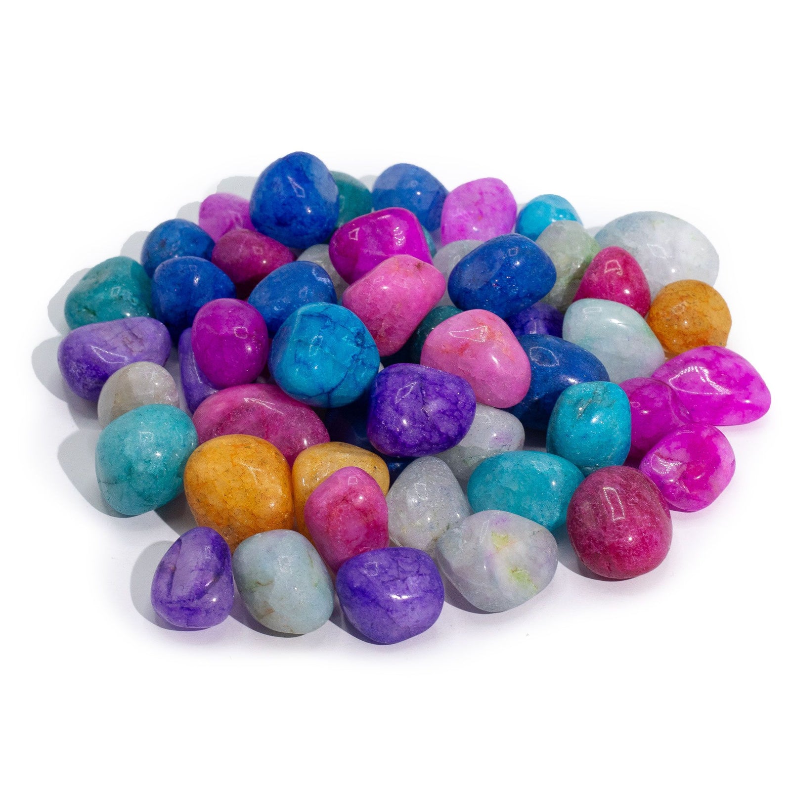Bulk Treated Mixed Crackle Quatz- 1kg (aprox. 70 stones) product image