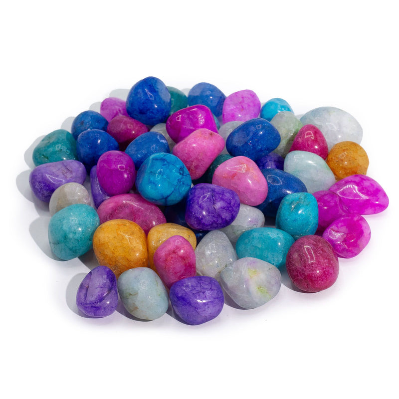 Bulk Treated Mixed Crackle Quatz- 1kg (aprox. 70 stones) product image