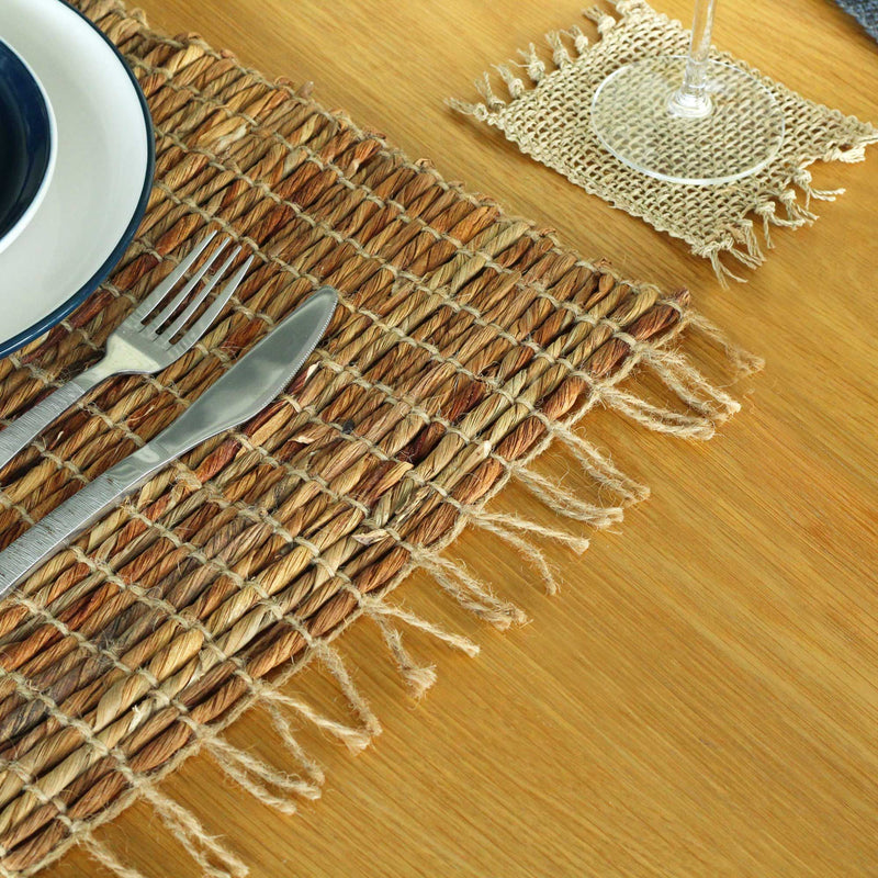 Water Hyacinth Natural Placemat - Robusta and Fringe product image