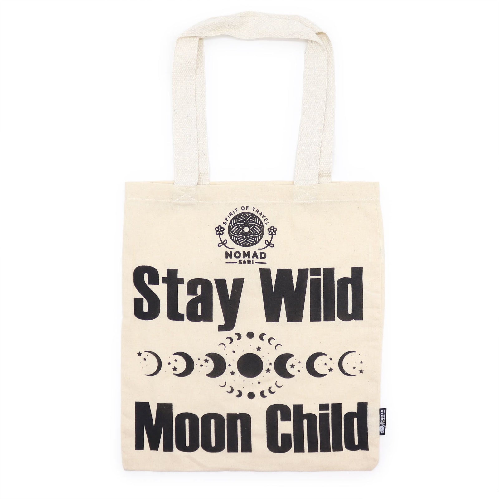 Iconic Basic Tote Bag - Stay Wild, Moon Child - Natural 4oz product image