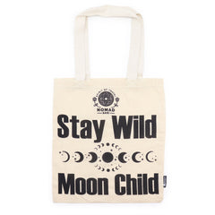 Iconic Basic Tote Bag - Stay Wild, Moon Child - Natural 4oz product image