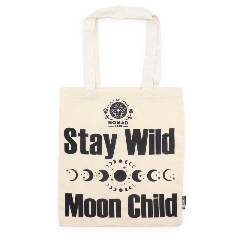 Iconic Basic Tote Bag - Stay Wild, Moon Child - Natural 4oz product image