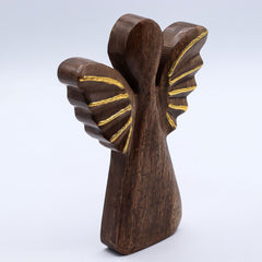 Large Mango Wood Angel - Gold Decor product image 2