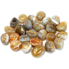 Runes Stone Set in Pouch - Banded Agate product image 2