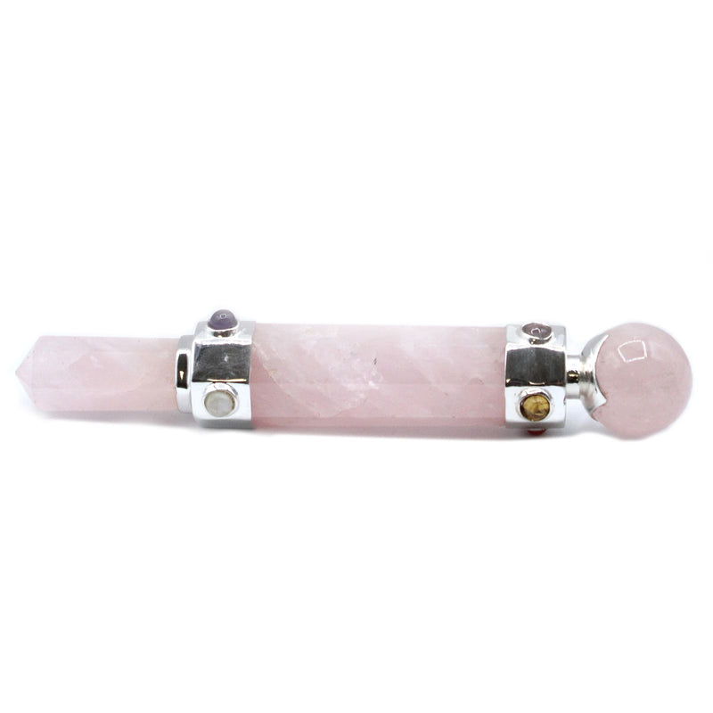 Hexagonal Crystal Healing Wand - 12cm - Rose Quartz product image