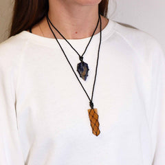 Laced Gemstone Teardrop Pendant - Sodalite product image 2