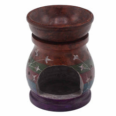 Soapstone Oil Burner 10cm - Hamsa - Five Colours product image 3